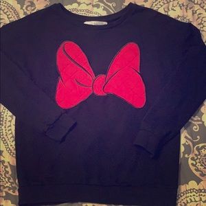 Disney Store XS Minnie Mouse Bow Sweatshirt